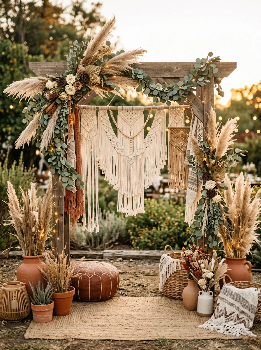 Ścianka na imprezę tematyczną w stylu boho
